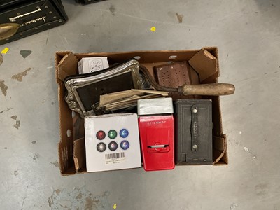 Lot 658 - One box of cameras, tools and sundries