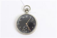 Lot 596 - British Military open faced pocket watch with...
