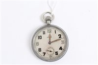 Lot 598 - British Military open faced pocket watch, by...