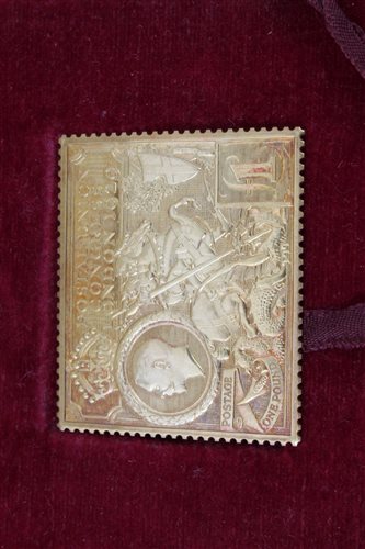 Lot 85 - G.B. The Royal Mint gold stamp replica £1...