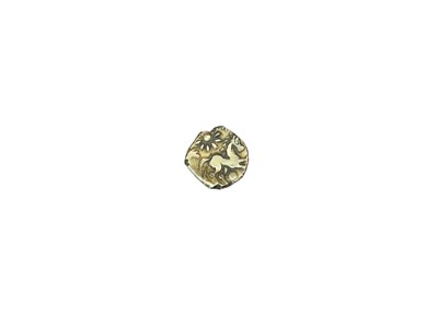 Lot 451 - Celtic - Gold Quarter Stater, early uninscribed, Eastern - Southern Maldon Wheel Type Obv: Wreath, crescents & ringed pellets (N.B. Beaded line almost wholey obscured in striking), with wheel attac...