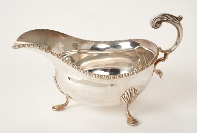 Lot 431 - Contemporary silver gravy boat by Asprey & Co