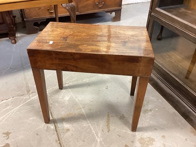 Lot 1213 - 19th century mahogany bidet with tin liner