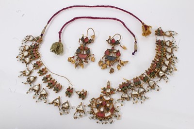 Lot 1079 - Antique Mogul necklace and earrings