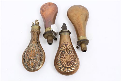 Lot 606 - Group of four 19th century copper and brass...