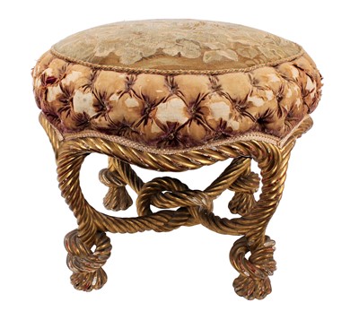 Lot 1510 - Fine 19th century French giltwood stool