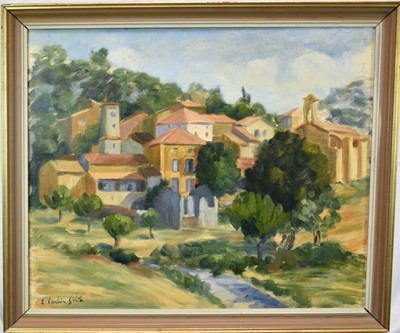 Lot 1227 - Elinor Carleton-Smith (b.1941) oil on canvas - French landscape, signed, 51cm x 61cm, in painted frame