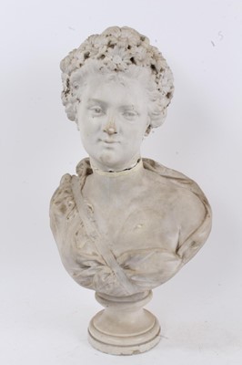 Lot 883 - 19th century carved marble bust