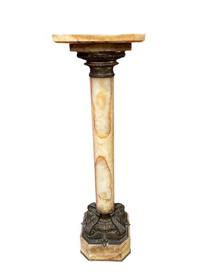 Lot 1529 - Good quality 19th century marble column with ormolu mounts