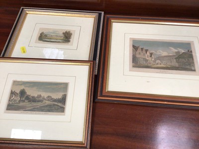 Lot 112 - Group of antique prints, including a set of four framed prints from Noorthouck's History of London 1772