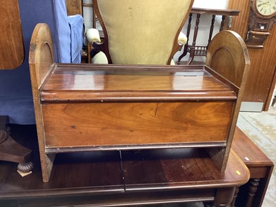 Lot 1234 - Continental mahogany bench with rising lid to seat, 83cm wide, 38cm deep, 63cm high