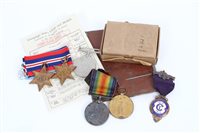 Lot 618 - First World War pair Medalss - comprising War...