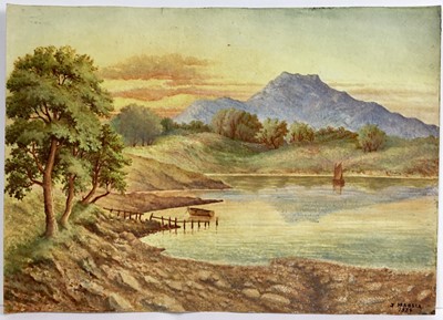 Lot 261 - Watercolour of Ben Lomond, Scotland, signed J. Masser and dated 1934