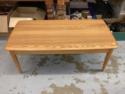 Lot 1267 - Modern Ercol coffee table, 102cm wide, 52.5cm deep, 39.5cm high