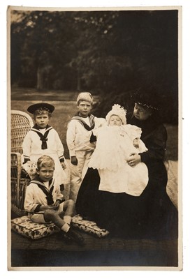 Lot 26 - H.M.Queen Victoria collection of photographs of the Queen with her family including taking tea at Osborne in the garden with Indian servants in attendance, mostly 1880s-1890s, some inscribed and wi...