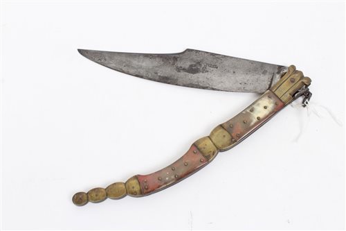 Lot 703 - Large Spanish folding knife with steel blade,...