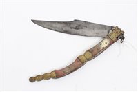 Lot 703 - Large Spanish folding knife with steel blade,...