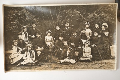 Lot 28 - The family of H.M.Queen Victoria, fascinating collection of photographs taken at Osborne including the Wedding Party of Princess Henry of Battenberg 1885, Royal Children in pony and traps , playing...