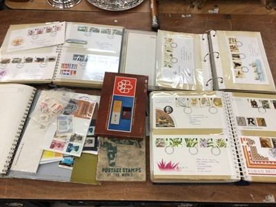 Lot 68 - Albums of stamps and first day covers, and some loose