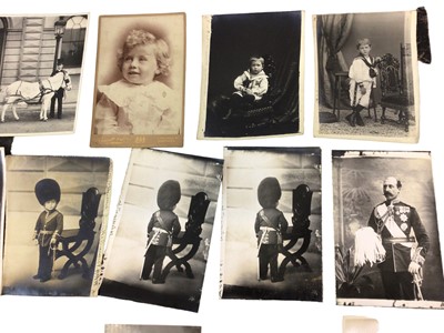 Lot 30 - The family of H.M.Queen Victoria, collection of portrait photographs and groups including Prince Arthur Duke of Connaught as a boy and a man with his wife and children, some inscribed and with Russ...