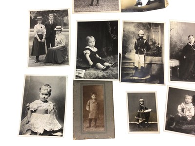 Lot 30 - The family of H.M.Queen Victoria, collection of portrait photographs and groups including Prince Arthur Duke of Connaught as a boy and a man with his wife and children, some inscribed and with Russ...