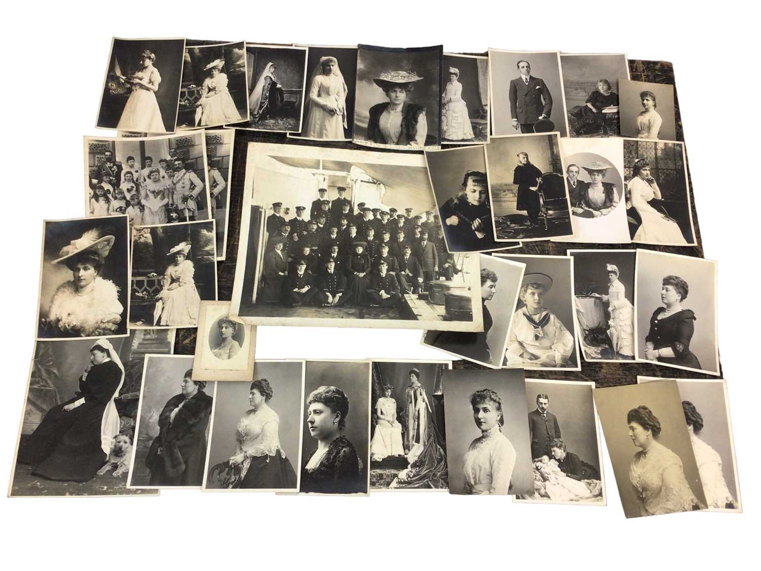 Lot 31 - The family of H.M.Queen Victoria, collection of portrait photographs including Princess Beatrice and Prince Henry of Battenberg on their wedding day at Osborne, July 25th 1885, and various portaits...