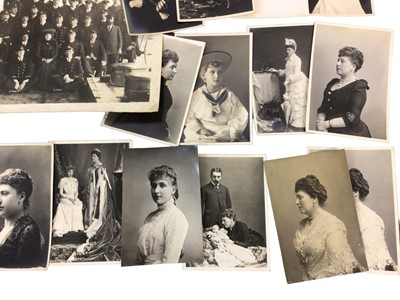 Lot 31 - The family of H.M.Queen Victoria, collection of portrait photographs including Princess Beatrice and Prince Henry of Battenberg on their wedding day at Osborne, July 25th 1885, and various portaits...