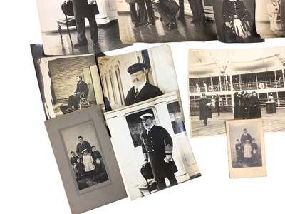 Lot 39 - H.M.King Edward VII, collection of portrait photographs of The King and family, parades, on board the Royal Yacht, some inscribed and with Russel & Sons studio stamps (22) Provenance: the Russell &...