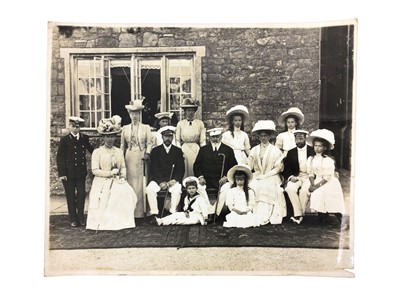 Lot 41 - H.I.H. Tsar Nicholas II of Russia and family and H.M. King Edward VII and family, fine group portrait taken on 4th August 1909 at Barton Manor Isle of Wight. This was the last occasion the Tsar cam...
