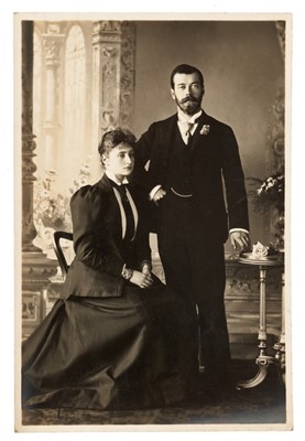Lot 43 - H.I.H.Tsarevitch Nicholas of Russia and H.R.H. Princess Alix of Hesse-Darmstadt