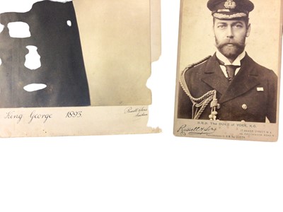 Lot 47 - H.R.H. Prince George Duke of York (later H.M.King George V), three fine portrait photographs taken in the 1890s including the Prince in yachting attire (3) Provenance: the Russel & Sons Court phot...