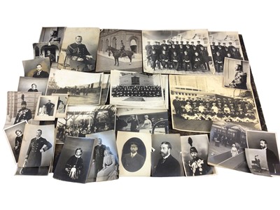 Lot 50 - H.R.H. Prince George Duke of York (later King George V), collection of portrait photographs and Naval groups (30plus) 
Provenance:the Russell & Sons Court photographers family archive