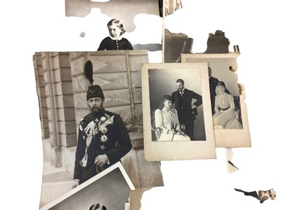 Lot 50 - H.R.H. Prince George Duke of York (later King George V), collection of portrait photographs and Naval groups (30plus) 
Provenance:the Russell & Sons Court photographers family archive