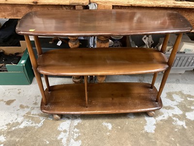 Lot 1300 - Ercol three tier tea trolley, 92cm wide, 31cm deep, 71cm high