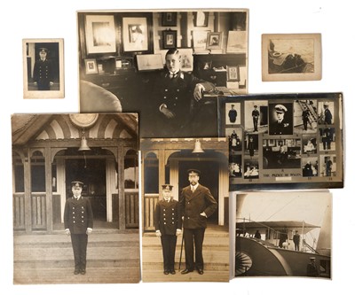 Lot 54 - H.R.H. Prince Edward of Wales (later H.M.King Edward VIII and Duke of Windsor) fascinating group of portrait photographs of the Prince as a Naval cadet including showing him leaving with his fathe...
