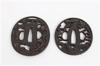 Lot 713 - 17th / 18th century Japanese iron tsuba with...