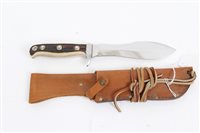 Lot 718 - German hunting knife with Solingen blade, stag...