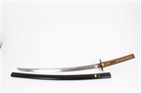 Lot 719 - 20th century Japanese katana sword with...