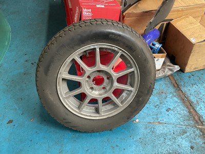 Lot 226 - TVR Wolfrace original 15" space saver alloy wheel and tyre.