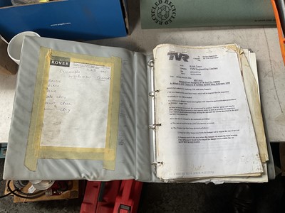Lot 243 - TVR technical information folder, early 1990's era.