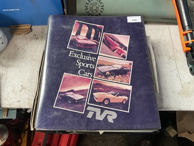 Lot 246 - TVR parts catalogue for 280i and 350i in folder.