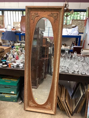 Lot 1339 - Large mirror in ornate frame, 60cm x 181cm