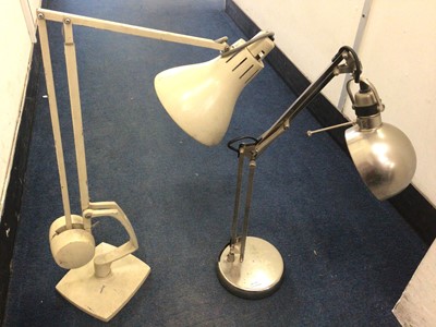 Lot 452 - Vintage anglepoise table lamp and similar style chrome lamp (2)