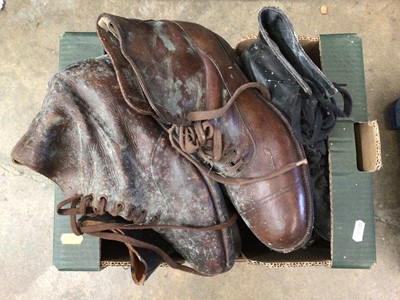 Lot 184 - Two boxes of old ice skates