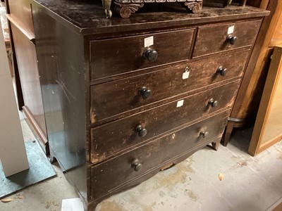 Lot 1346 - Victorian chest of two short and three long drawers, 116cm wide, 60cm deep, 105cm high