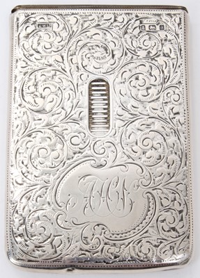 Lot 433 - Late Victorian silver card case