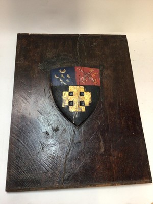 Lot 2474 - Oak armorial shield