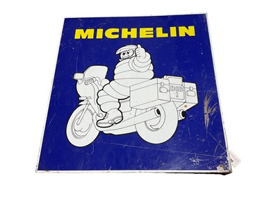 Lot 100 - Michelin painted double sided advertising sign, 48 x 45cm overall