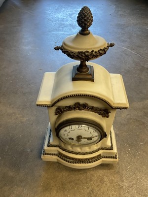 Lot 187 - Late 19th / early 20th century French marble clock and three further clocks