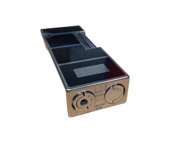 Lot 101 - Dunhill silver plated and black enamel lighter, no. 21135